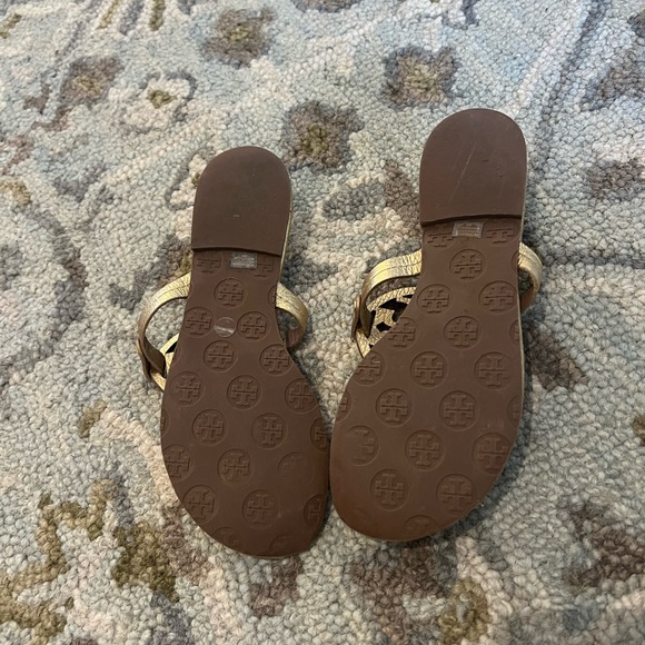 Tory Burch Metallic Thong Miller Sandals - Gold - Picture 4 of 5